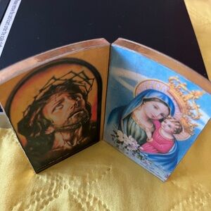 Mini religious item Virgin and child & Jesus